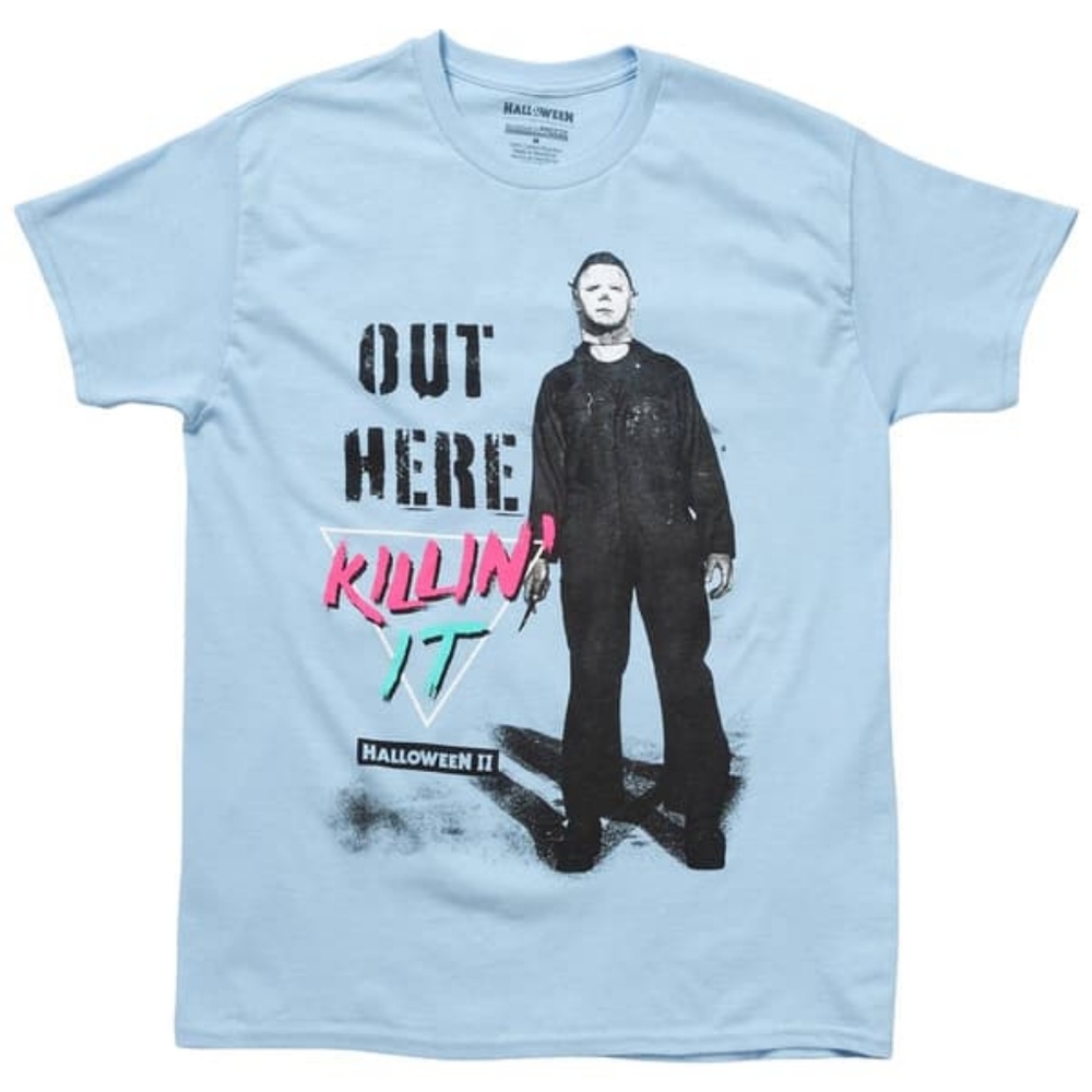 NWT Freeze Light Blue Halloween II Graphic Tee
